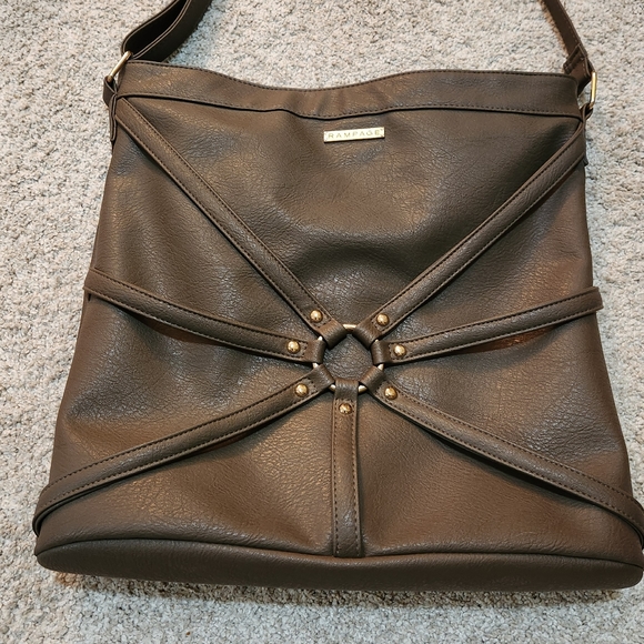 Beautiful Rampage vegan taupe handbag/crossover/adjustable purse - Picture 9 of 11
